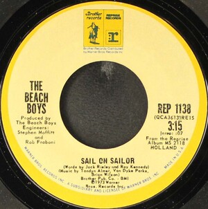 Sail On Sailor / Only With You by The Beach Boys (Single, Pop Rock